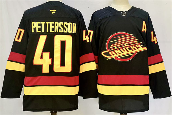 Womens Vancouver Canucks #40 Elias Pettersson Fanatics Black Alternate Premium Jersey